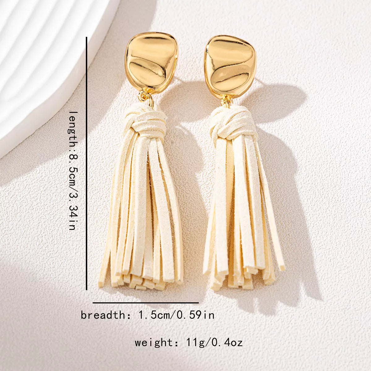 18K Gold-Plated Tassel Earrings Trendsi