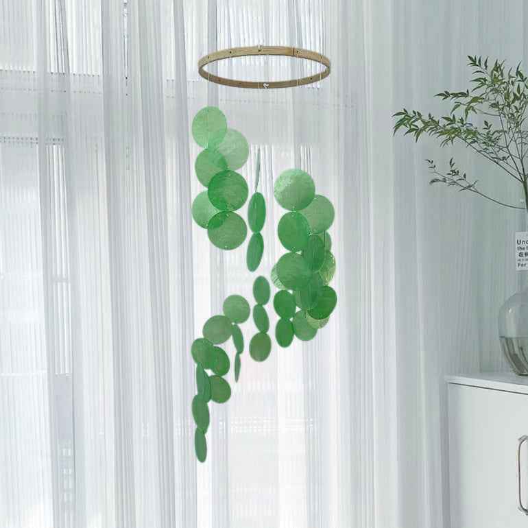 NNEDSZ Green Bohemian Seashell Wind Chime - Dream Catcher Hanging Decor for Home NNEDSZ