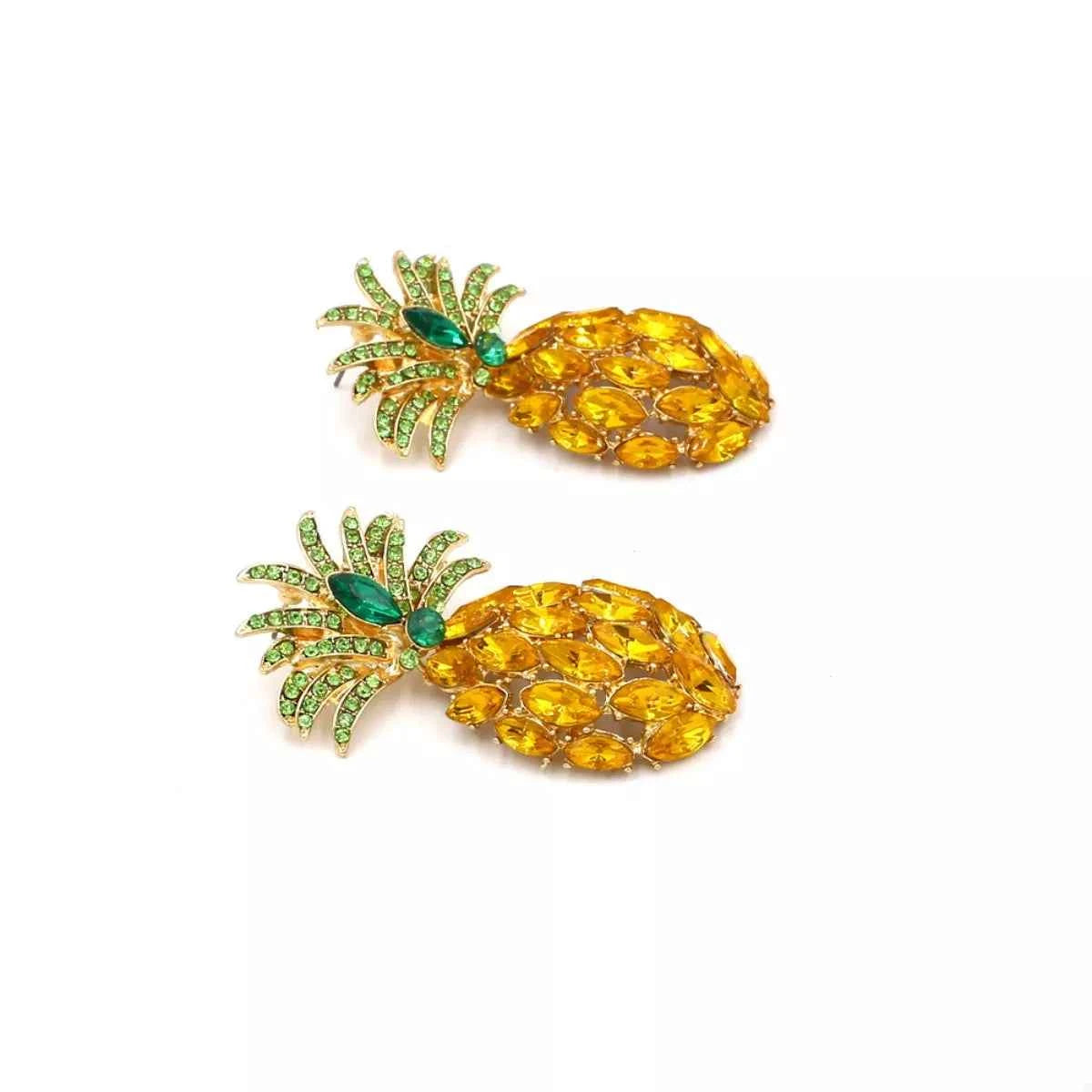 Pineapple Rhinestone Dangle Earrings Trendsi