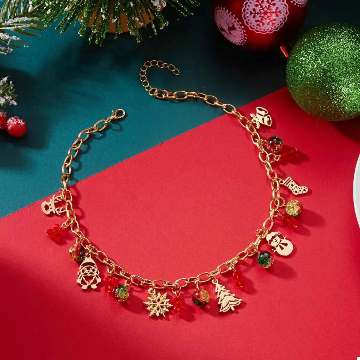 Christmas Themed Charm Necklace Trendsi