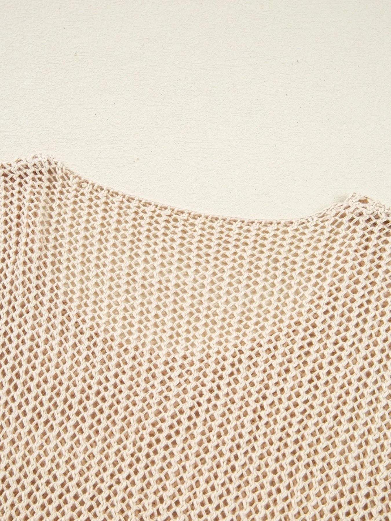 Lightweight Openwork Knit Cover Up Trendsi