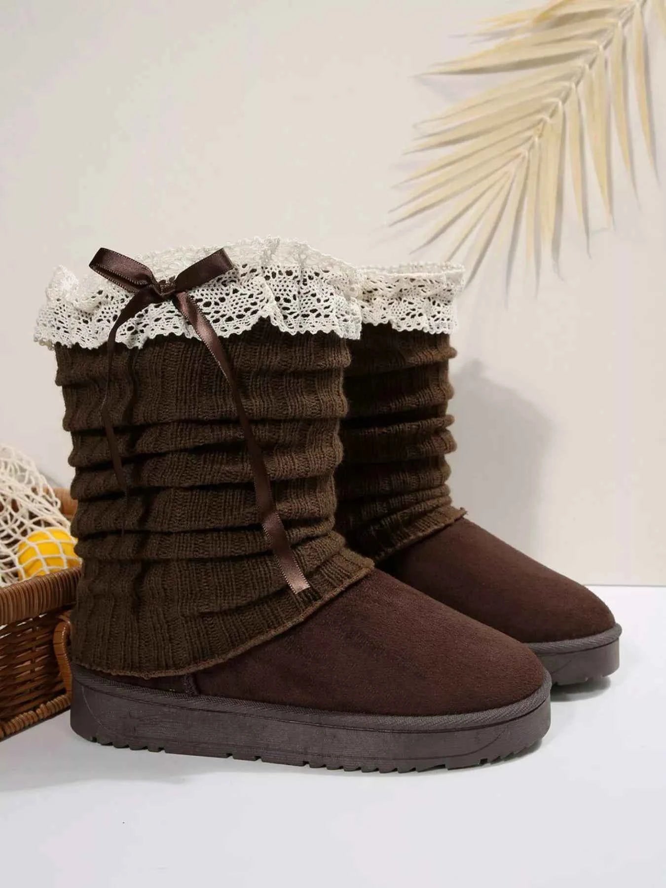 Round Toe Platform Boots Trendsi