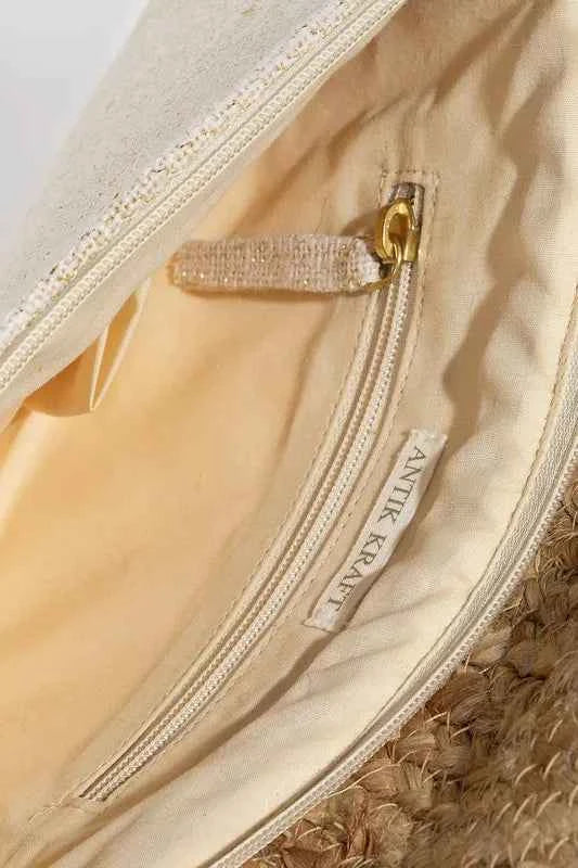 Fame Boho Beaded Eye Pattern Envelope Bag Trendsi