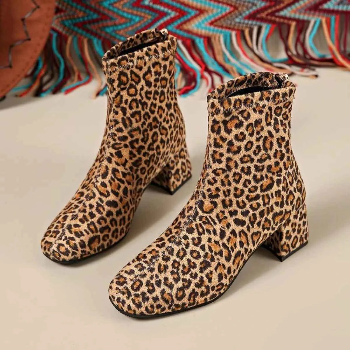 Block Heel Ankle Boots Trendsi