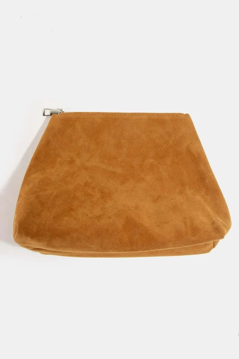 Fame Layered Fringe Detail Suede Hobo Bag Trendsi