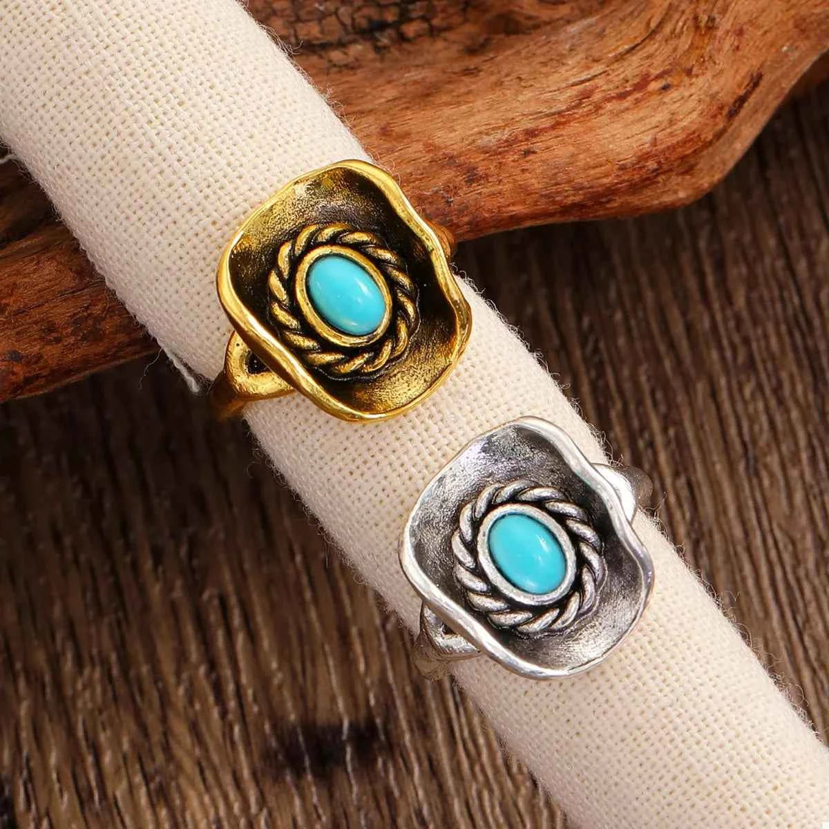 4 Piece Vintage Western Style Bull Head Rings Trendsi