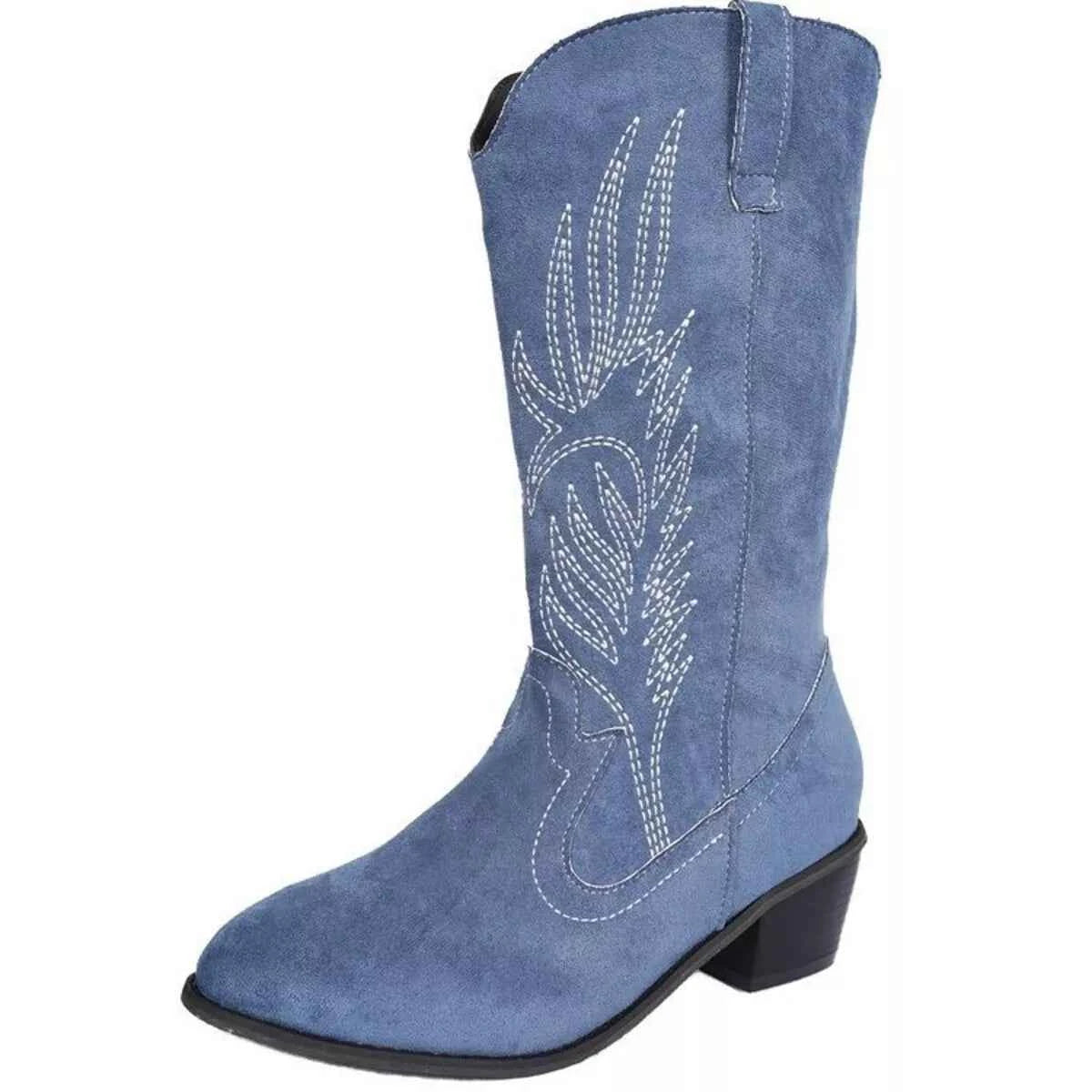 Point Toe Block Heels Boots Trendsi