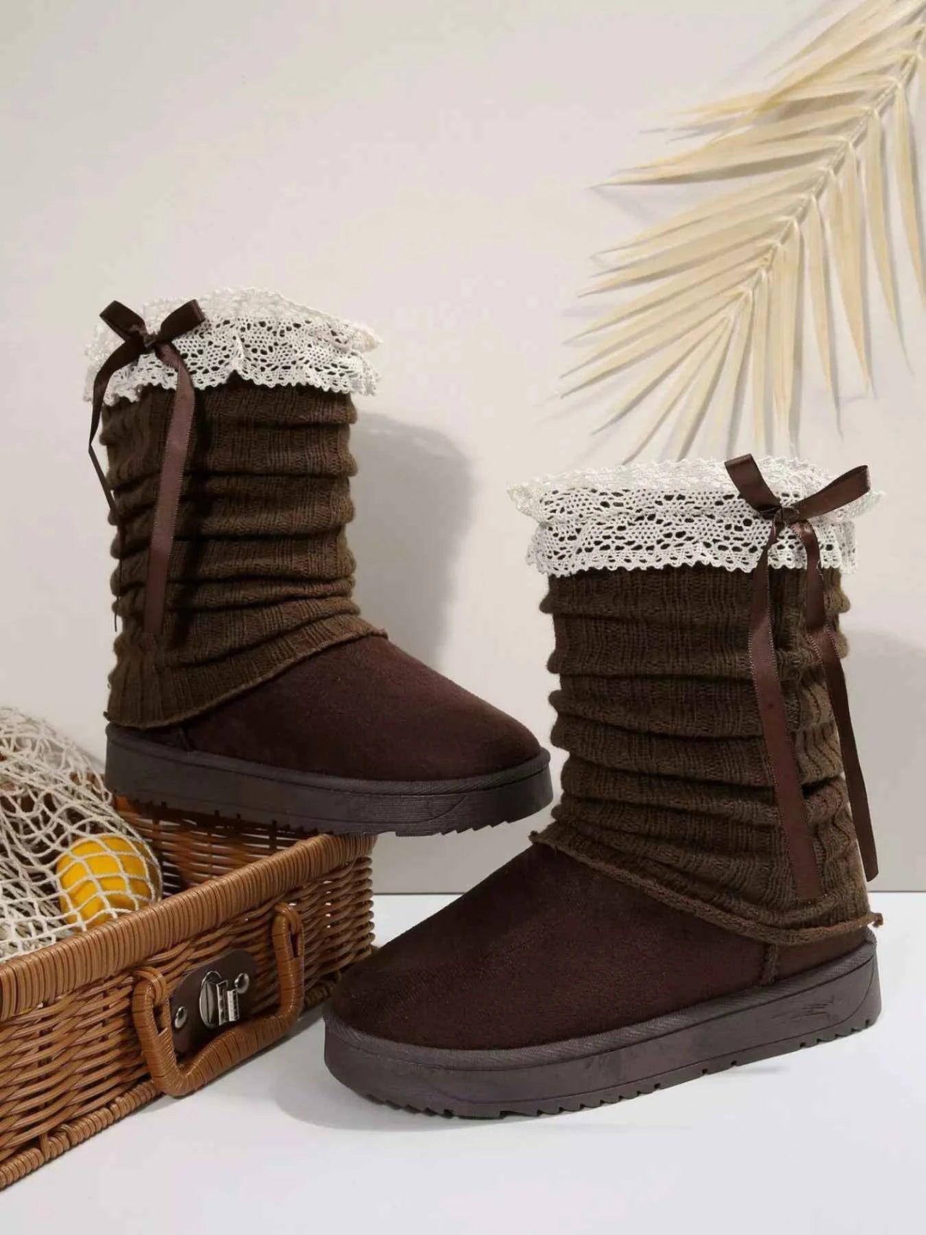 Round Toe Platform Boots Trendsi