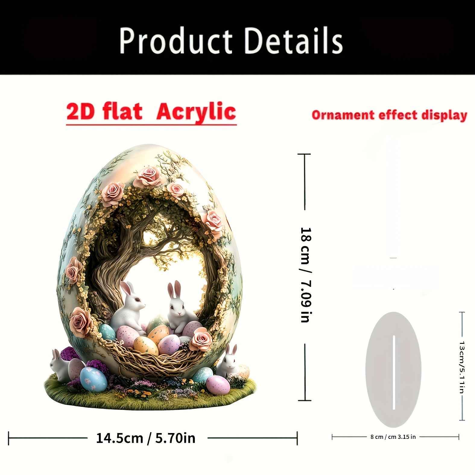 NNETM Bohemian Rabbit Acrylic Tabletop Decor for Home & Office NNETM