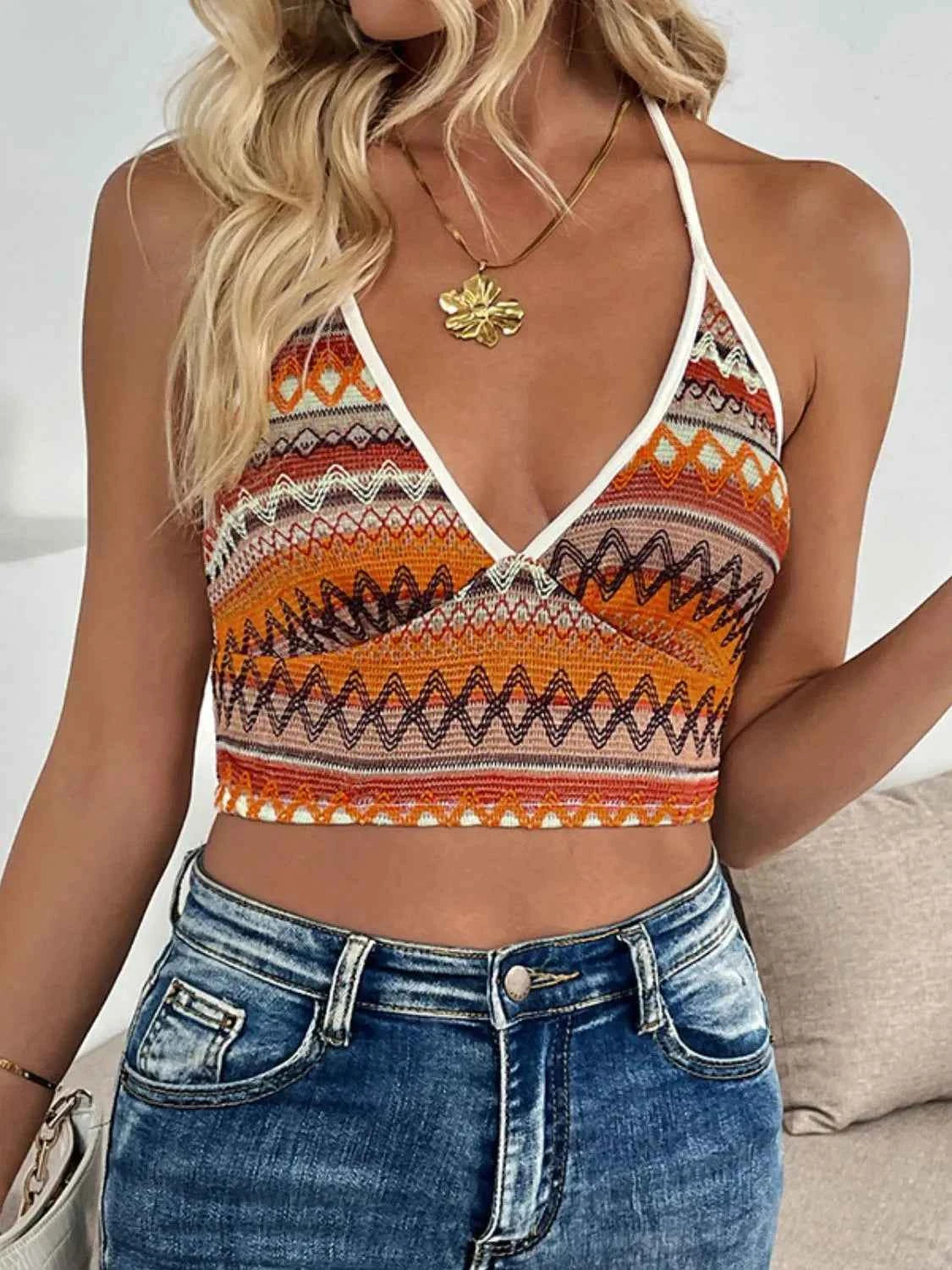 Halter Neck Short Cami Trendsi