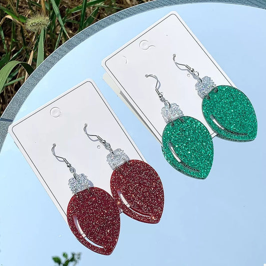 Christmas Glitter Drop Earrings Trendsi