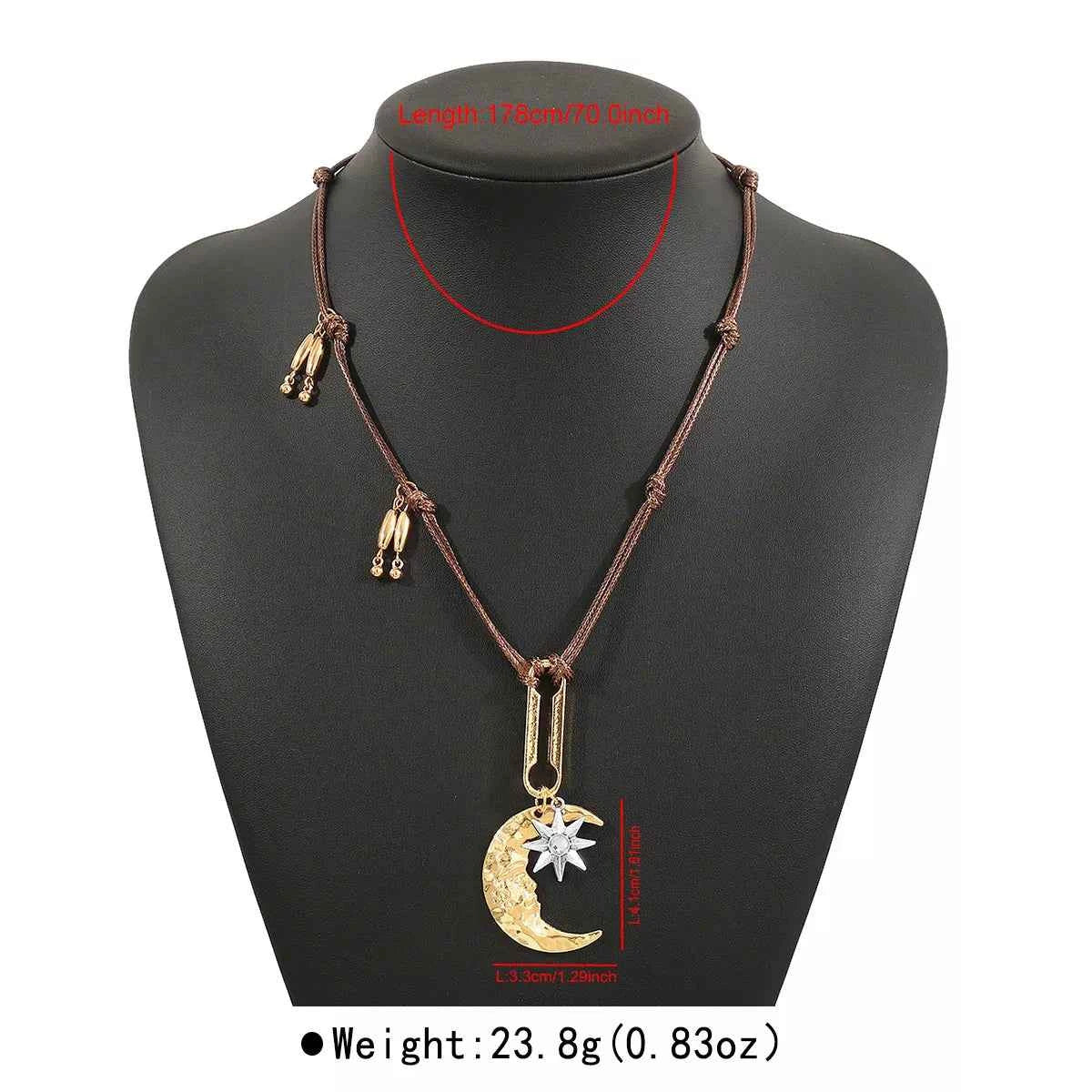 Moon & Sun Pendant Necklace Trendsi