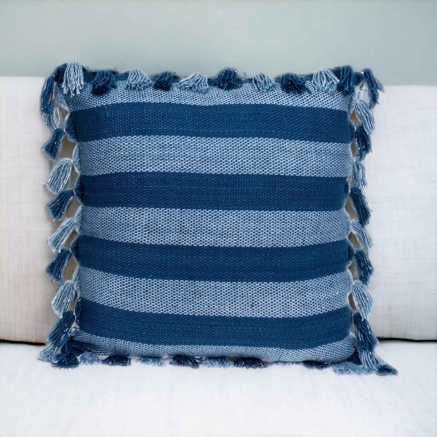 Rustic Bohemian Blue Throw Pillow Homeroots