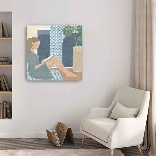 Bohemian Book Lady Unframed Print Wall Art Homeroots