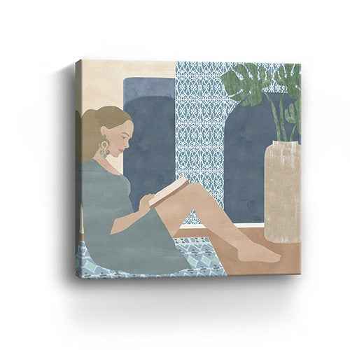 Bohemian Book Lady Unframed Print Wall Art Homeroots