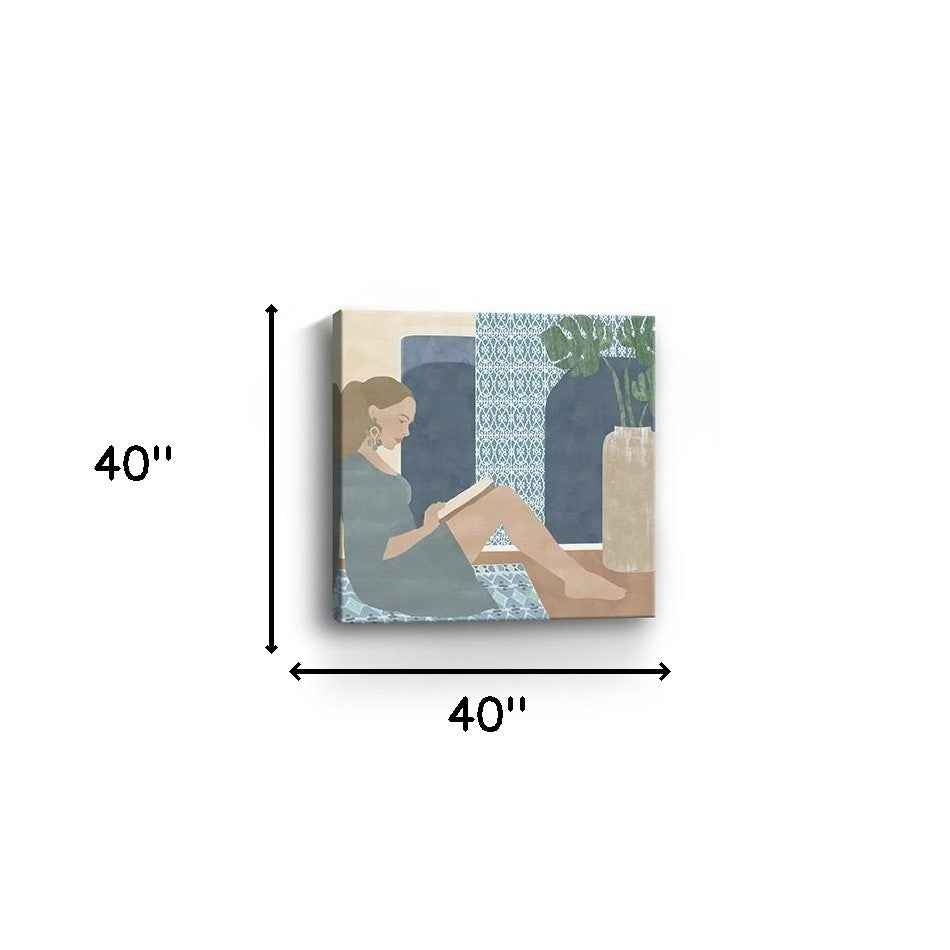 Bohemian Book Lady Unframed Print Wall Art Homeroots