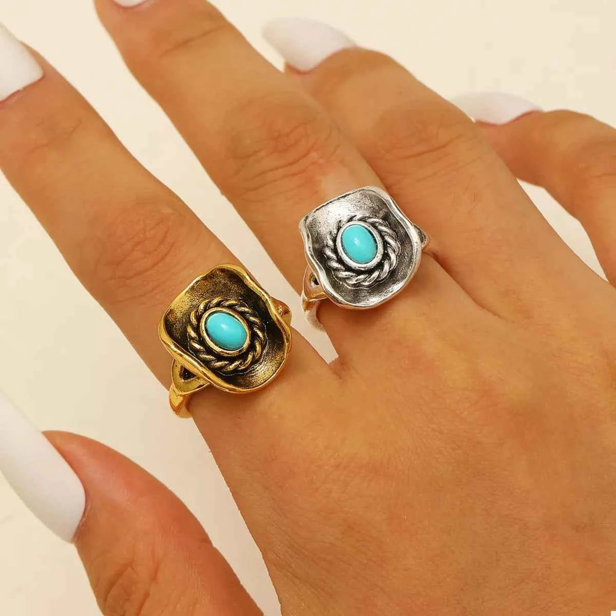 4 Piece Vintage Western Style Bull Head Rings Trendsi