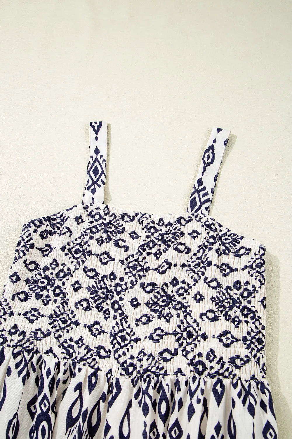 Bohemian Print Wide Leg Jumpsuit Trendsi