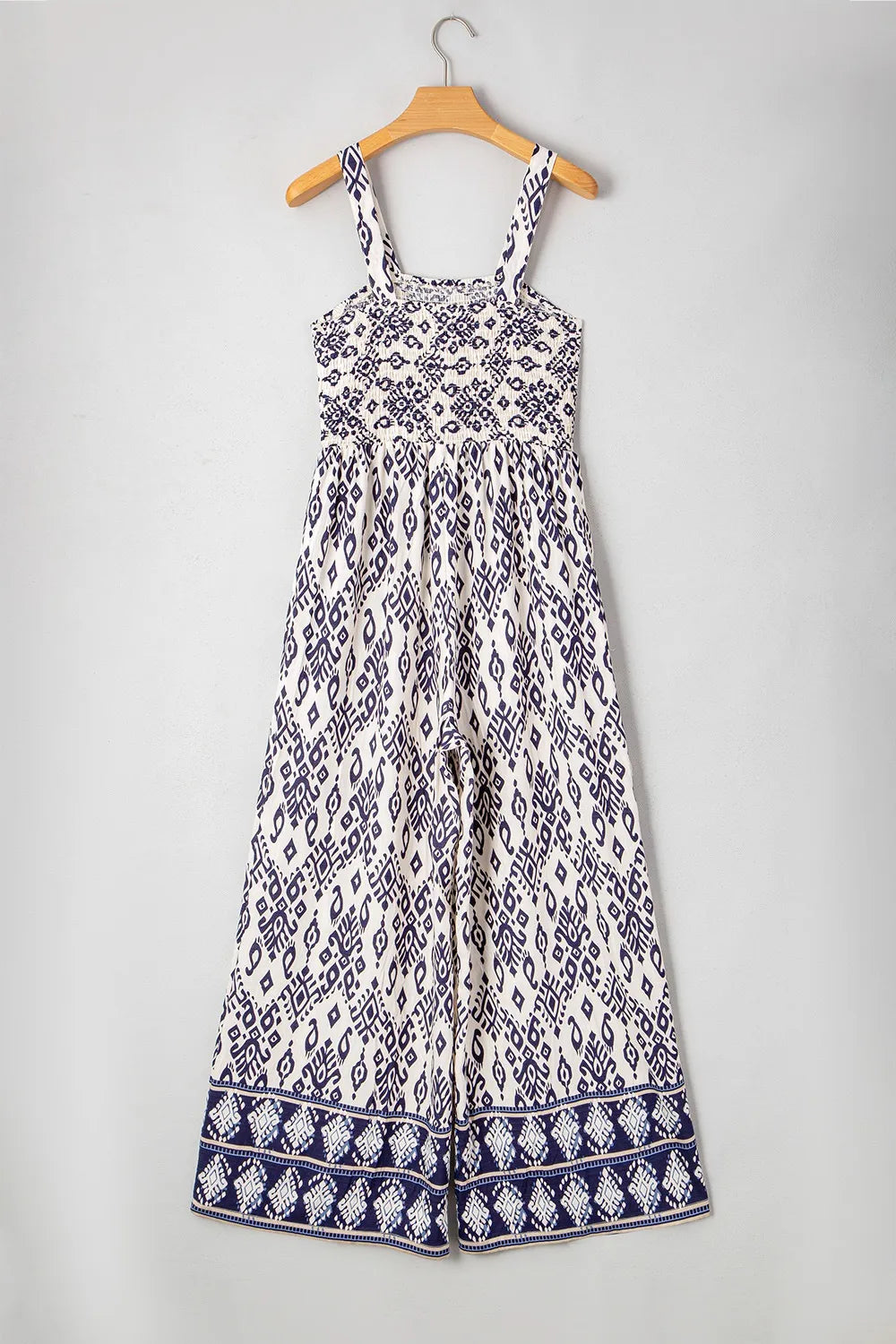 Bohemian Print Wide Leg Jumpsuit Trendsi