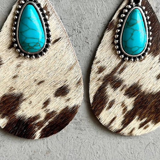Artificial Turquoise Teardrop Earrings Trendsi