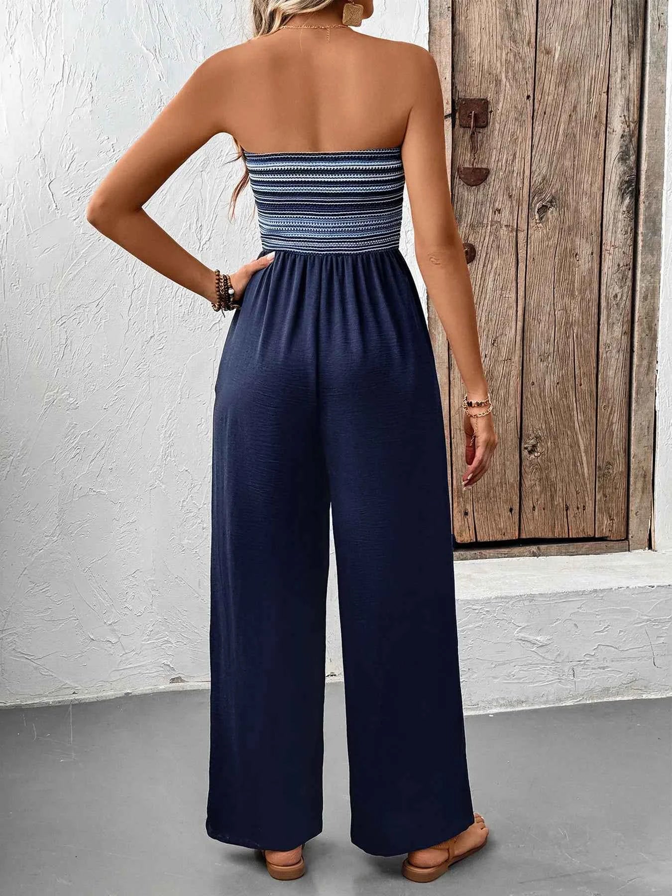 Tube Wide Leg Jumpsuit Trendsi