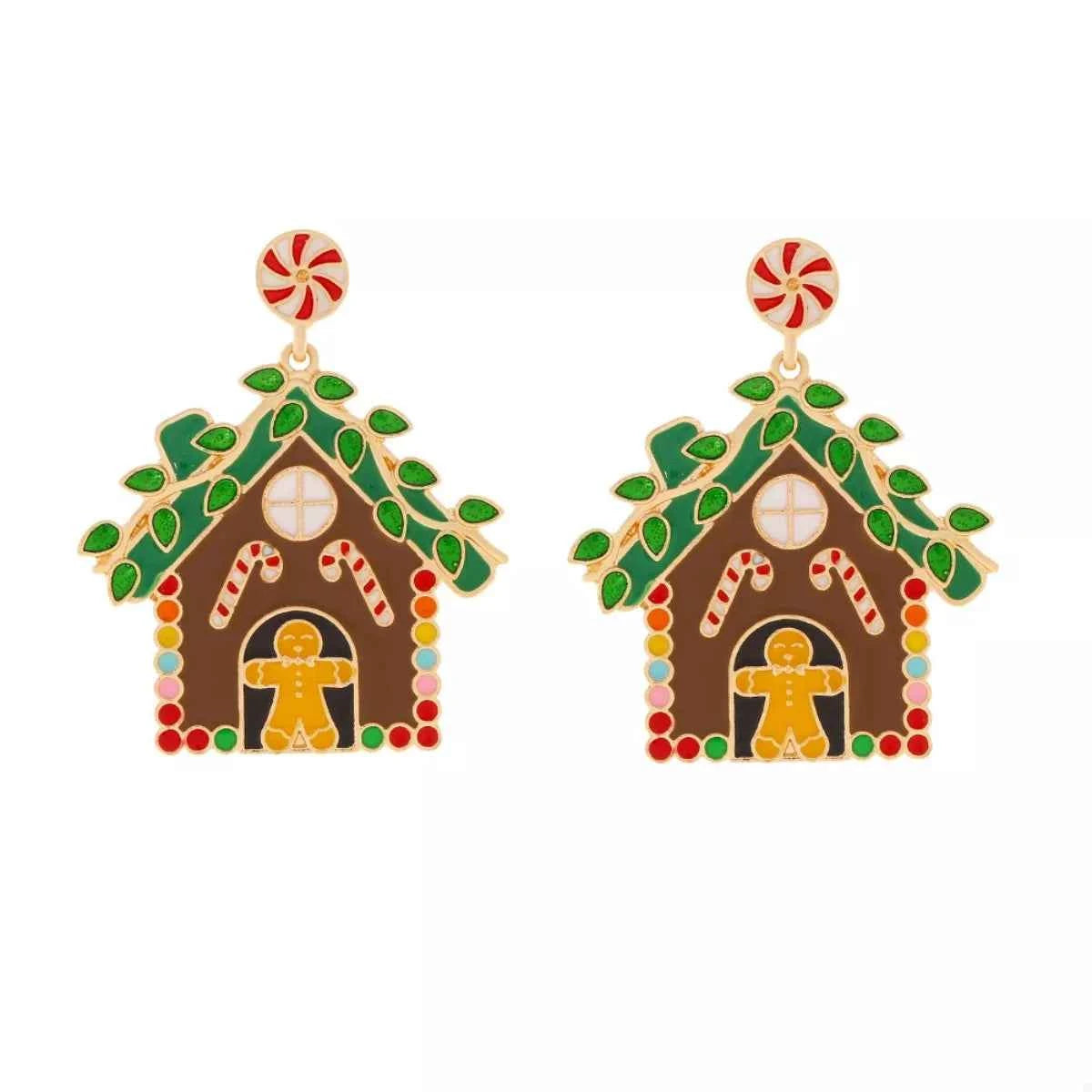 Christmas Gingerbread House Dangle Earrings Trendsi