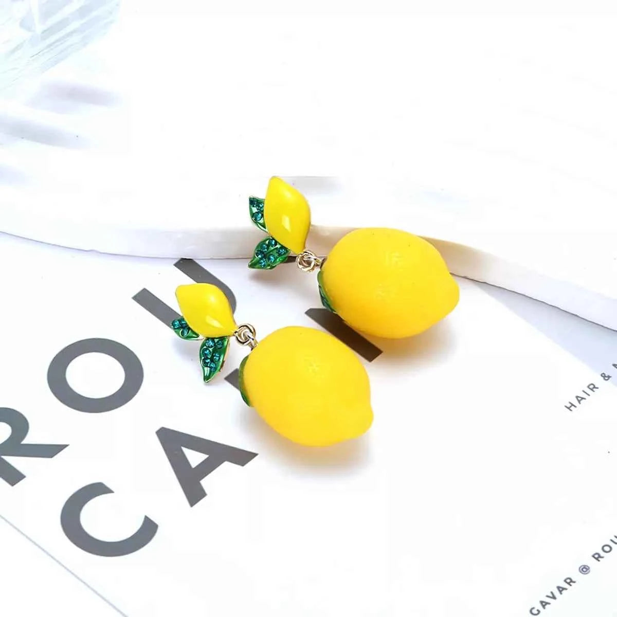 Lemon Fruit Drop Earrings Trendsi