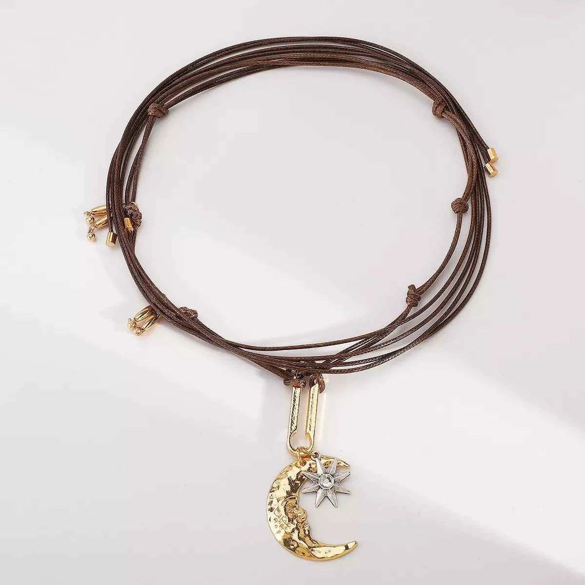 Moon & Sun Pendant Necklace Style A onesize Trendsi