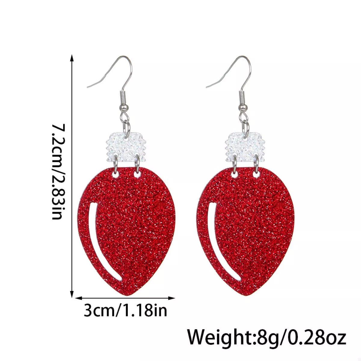 Christmas Glitter Drop Earrings Trendsi