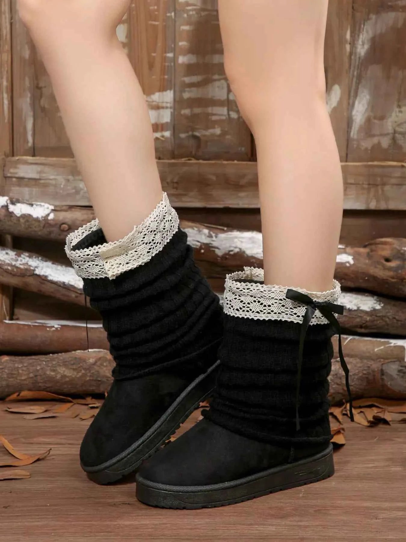 Round Toe Platform Boots Trendsi