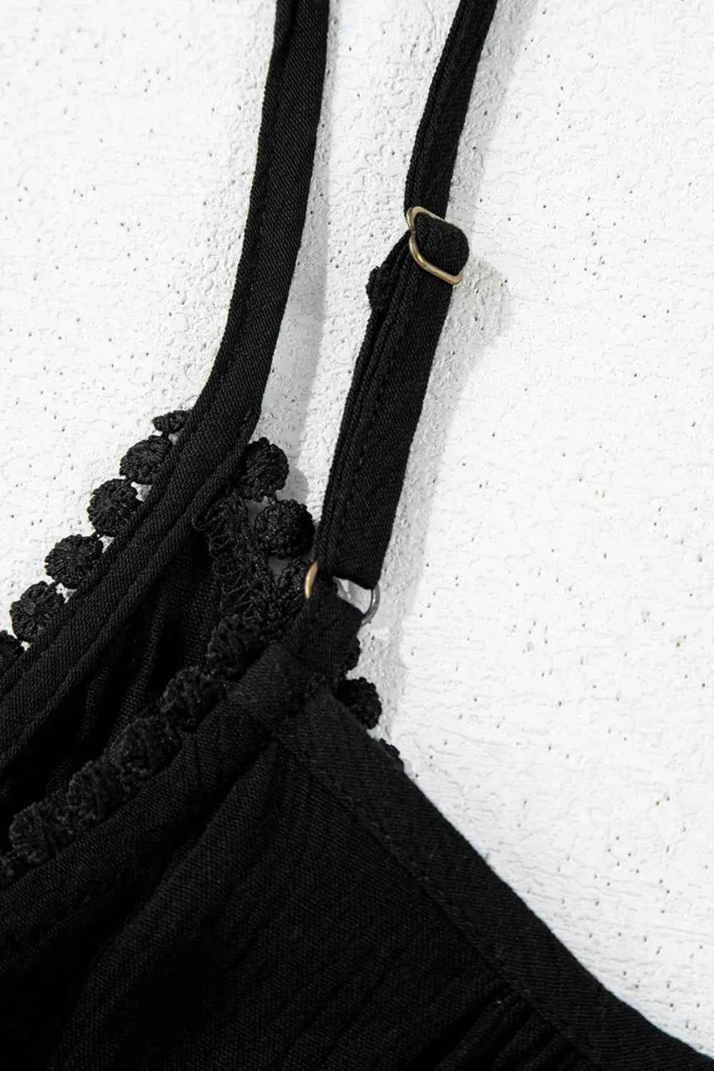 Floral Ruffled Hem Embroidery Cami Trendsi