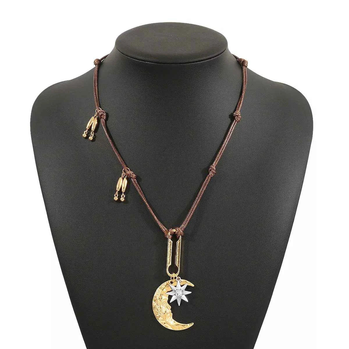 Moon & Sun Pendant Necklace Trendsi