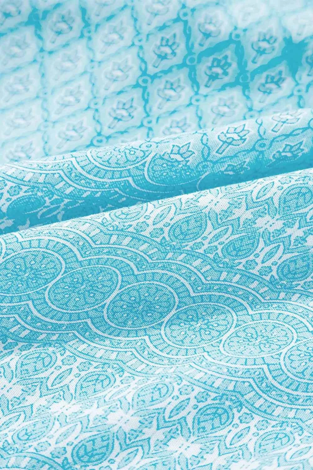 Printed Ruffled Wide Straps Tank Trendsi