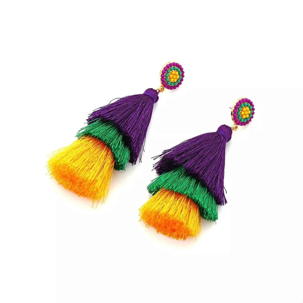 Layered Tassel Drop Earrings Trendsi