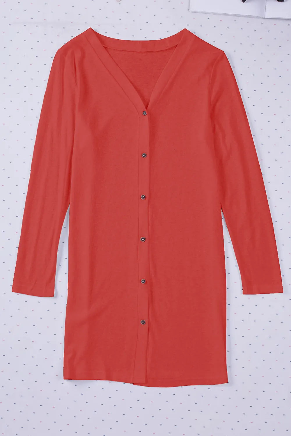 Button Up Long Sleeve Cover Up Trendsi