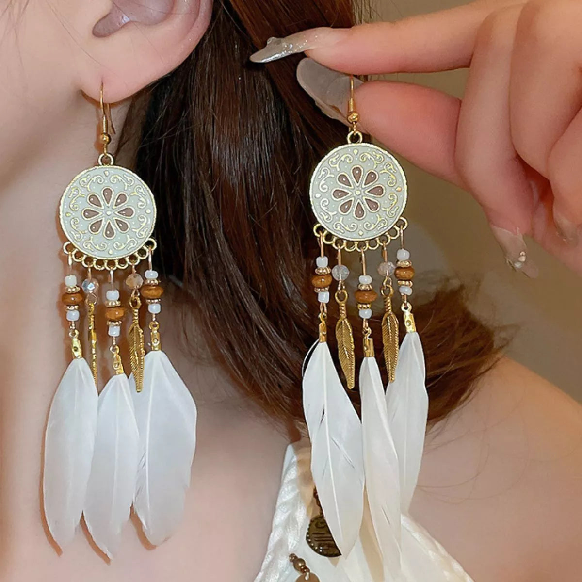 18K Gold-Plated Stainless Steel Dangle Earrings Trendsi