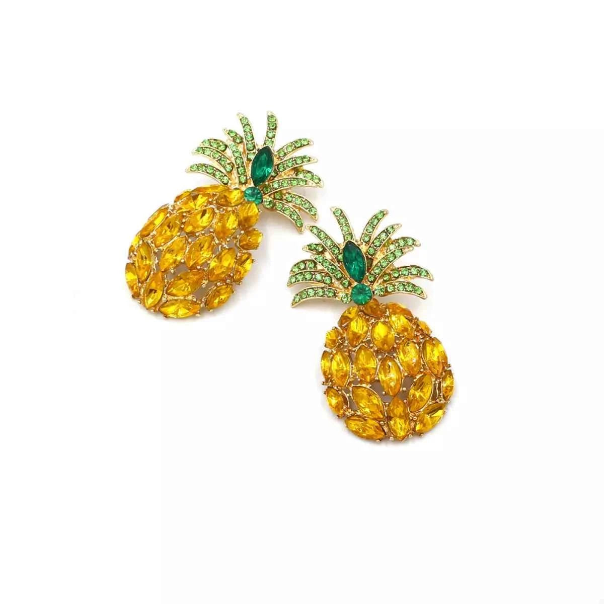 Pineapple Rhinestone Dangle Earrings Trendsi