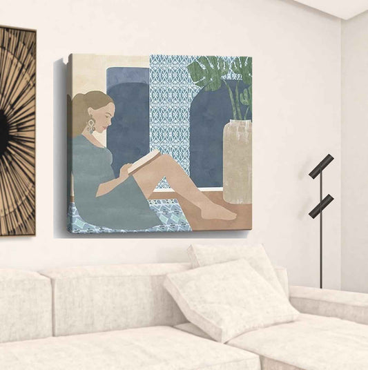 Bohemian Book Lady Unframed Print Wall Art Homeroots