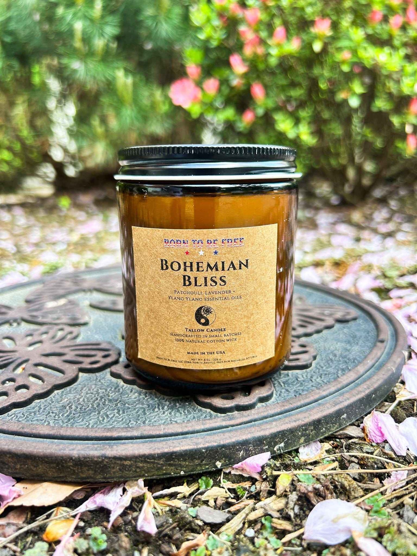Bohemian Bliss Tallow Candle Born to be Free