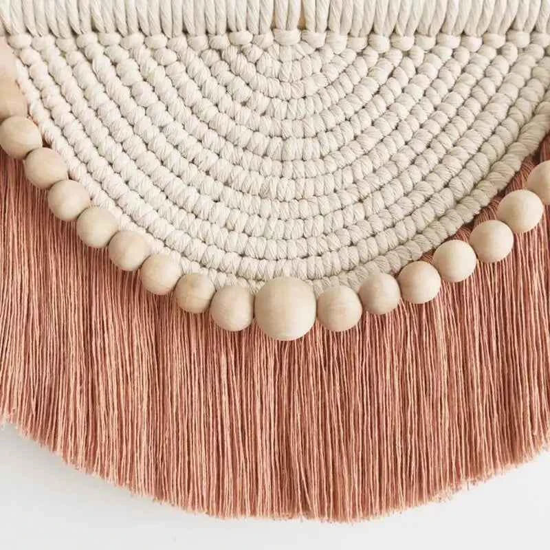 Bohemian Bliss: Chic Cotton Macrame Wall Hanging for Home Decor OBA