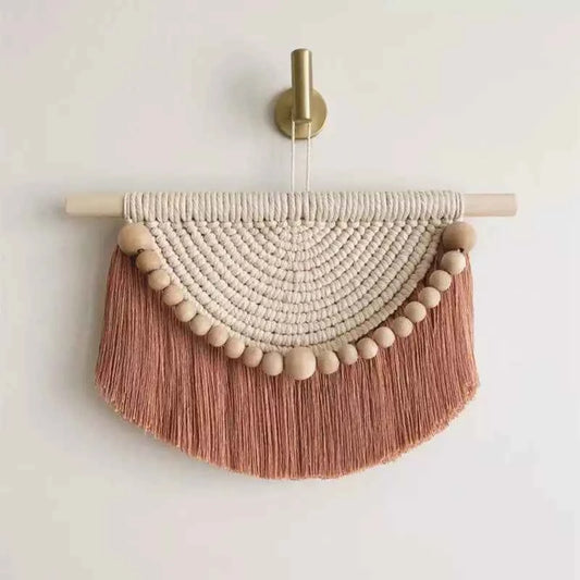 Bohemian Bliss: Chic Cotton Macrame Wall Hanging for Home Decor OBA