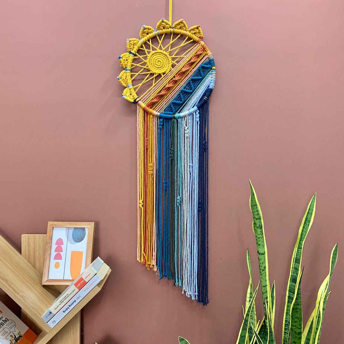 NNEDSZ Colorful Tassel Dream Catcher - Bohemian Style Wall Decor (Sun) NNEDSZ