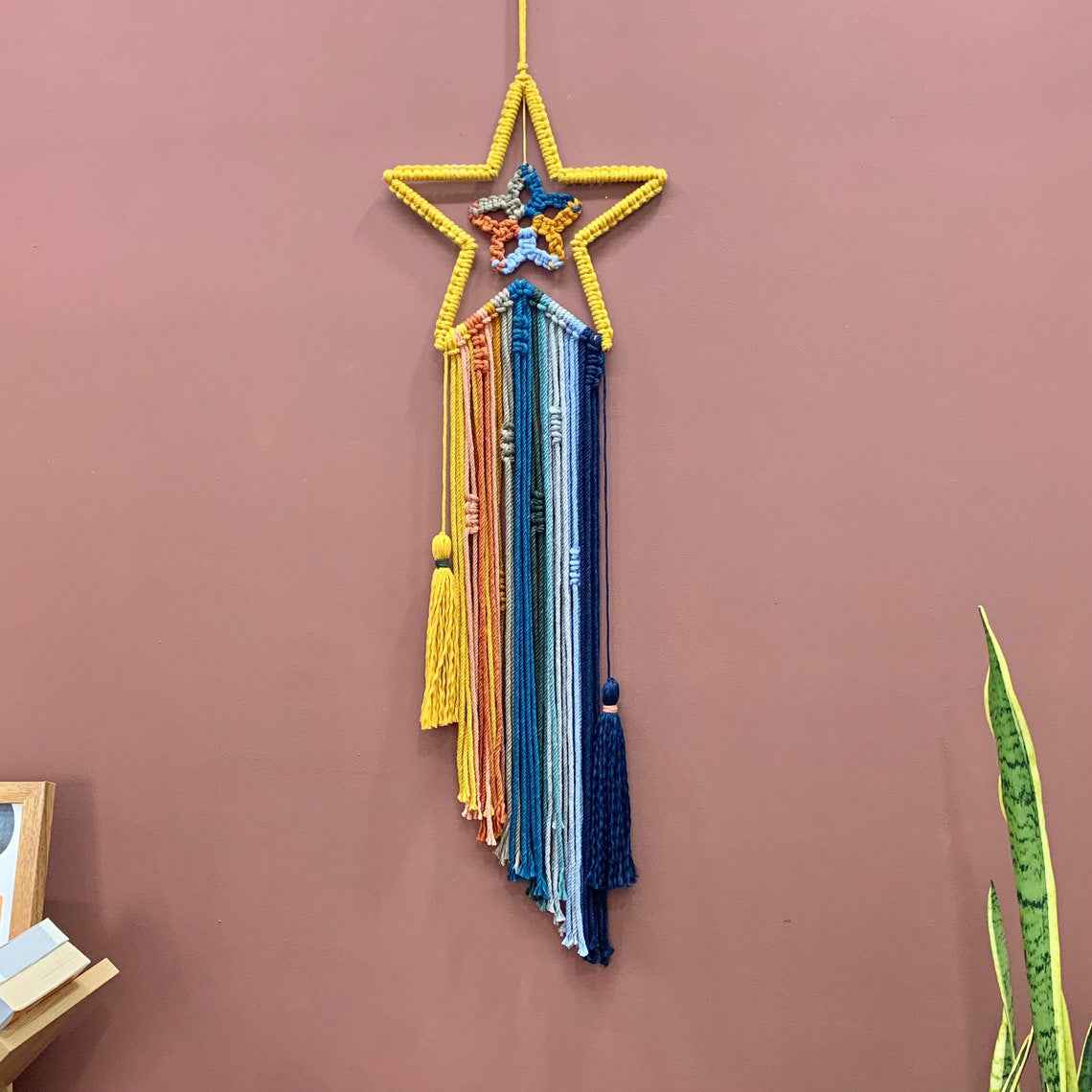 NNEDSZ Colorful Tassel Dream Catcher - Bohemian Style Wall Decor (Star) NNEDSZ