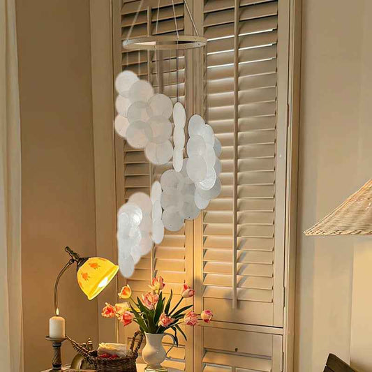 NNEDSZ White Bohemian Seashell Wind Chime - Dream Catcher Hanging Decor for Home NNEDSZ