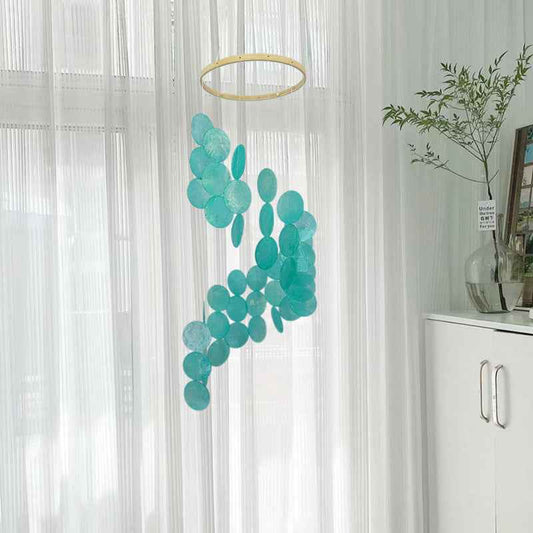 NNEDSZ Cyan Bohemian Seashell Wind Chime - Dream Catcher Hanging Decor for Home NNEDSZ