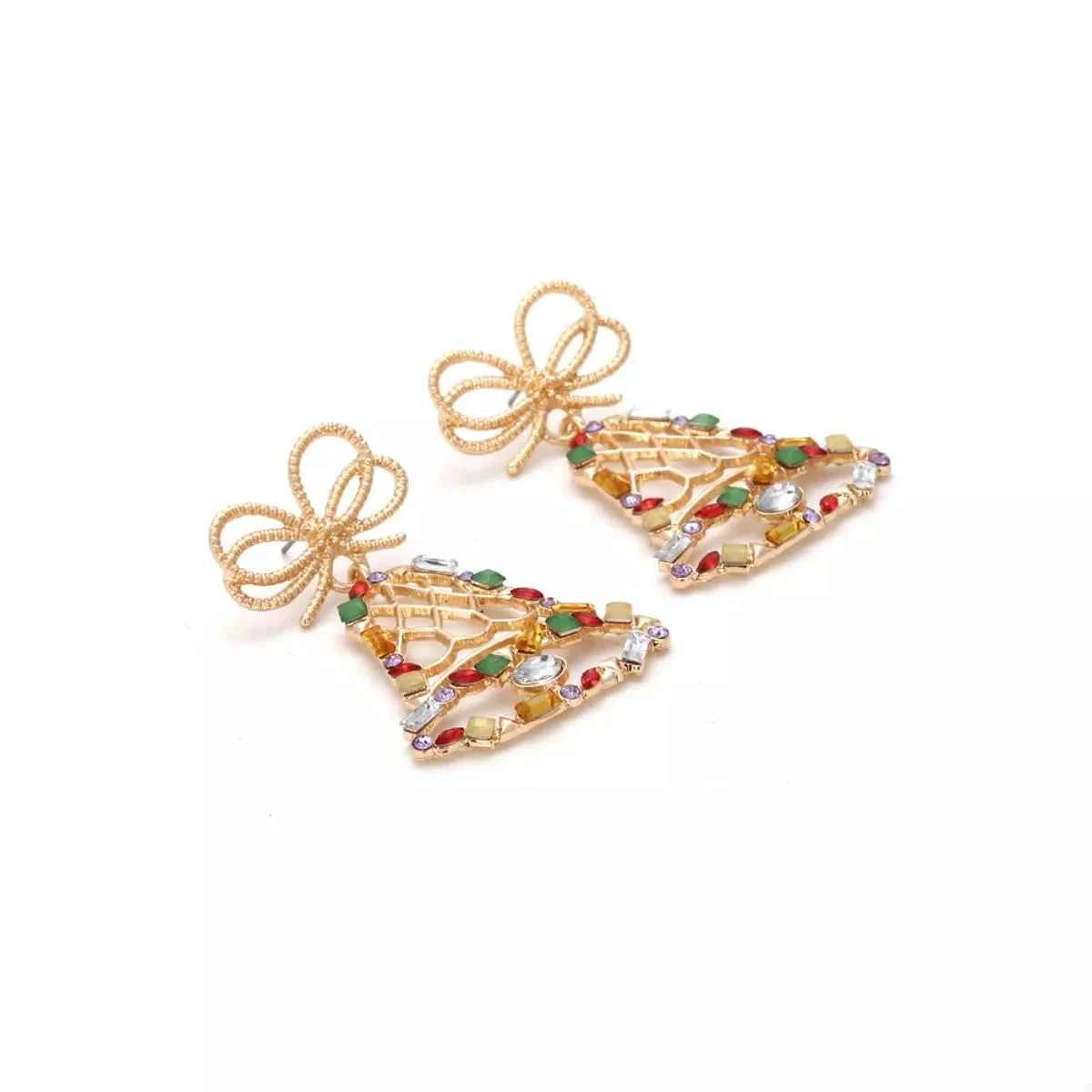 18K Gold-Plated Christmas Bell Dangle Earrings Trendsi