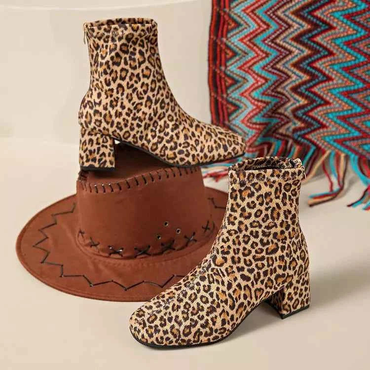 Block Heel Ankle Boots Trendsi
