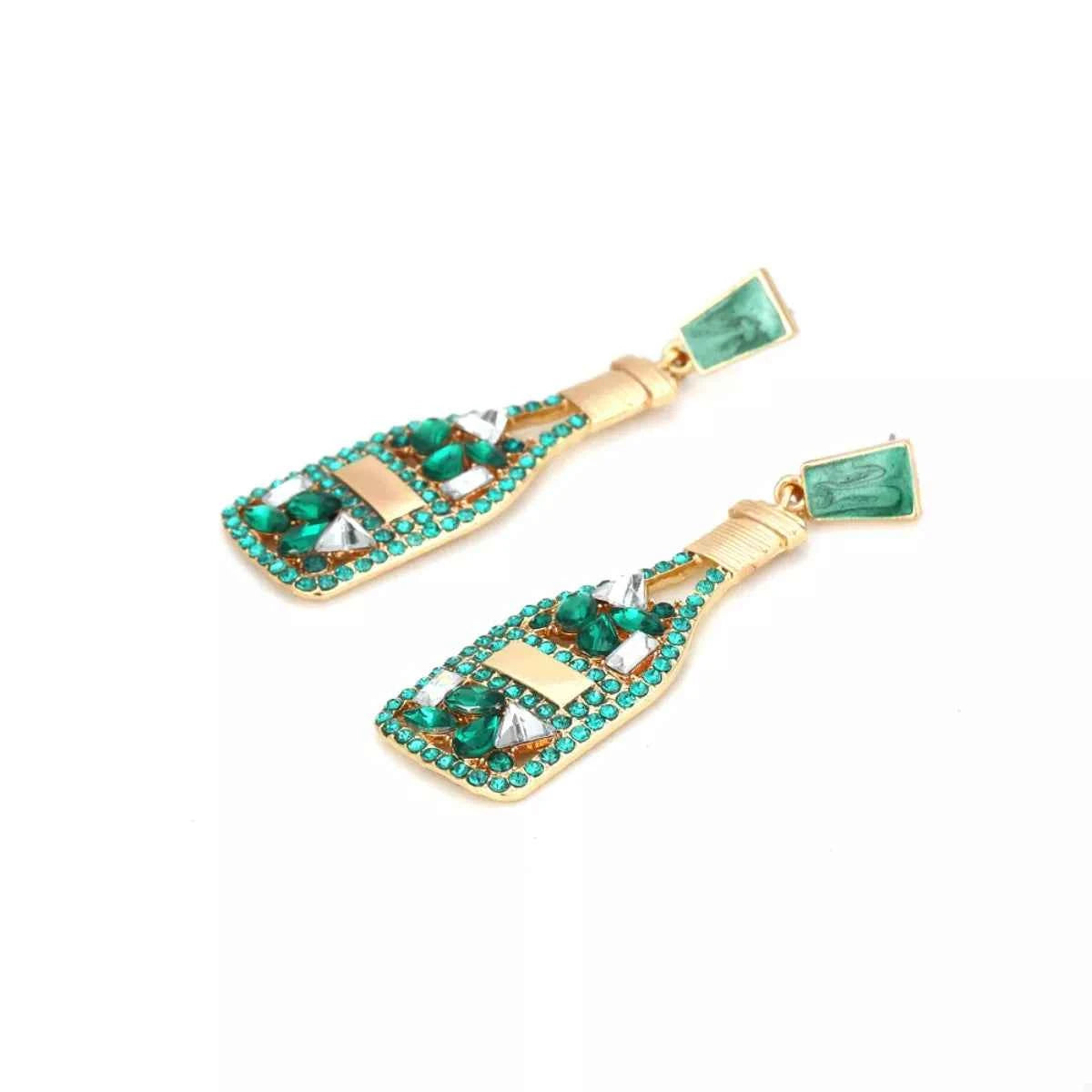 Champagne Bottle Drop Earrings Trendsi