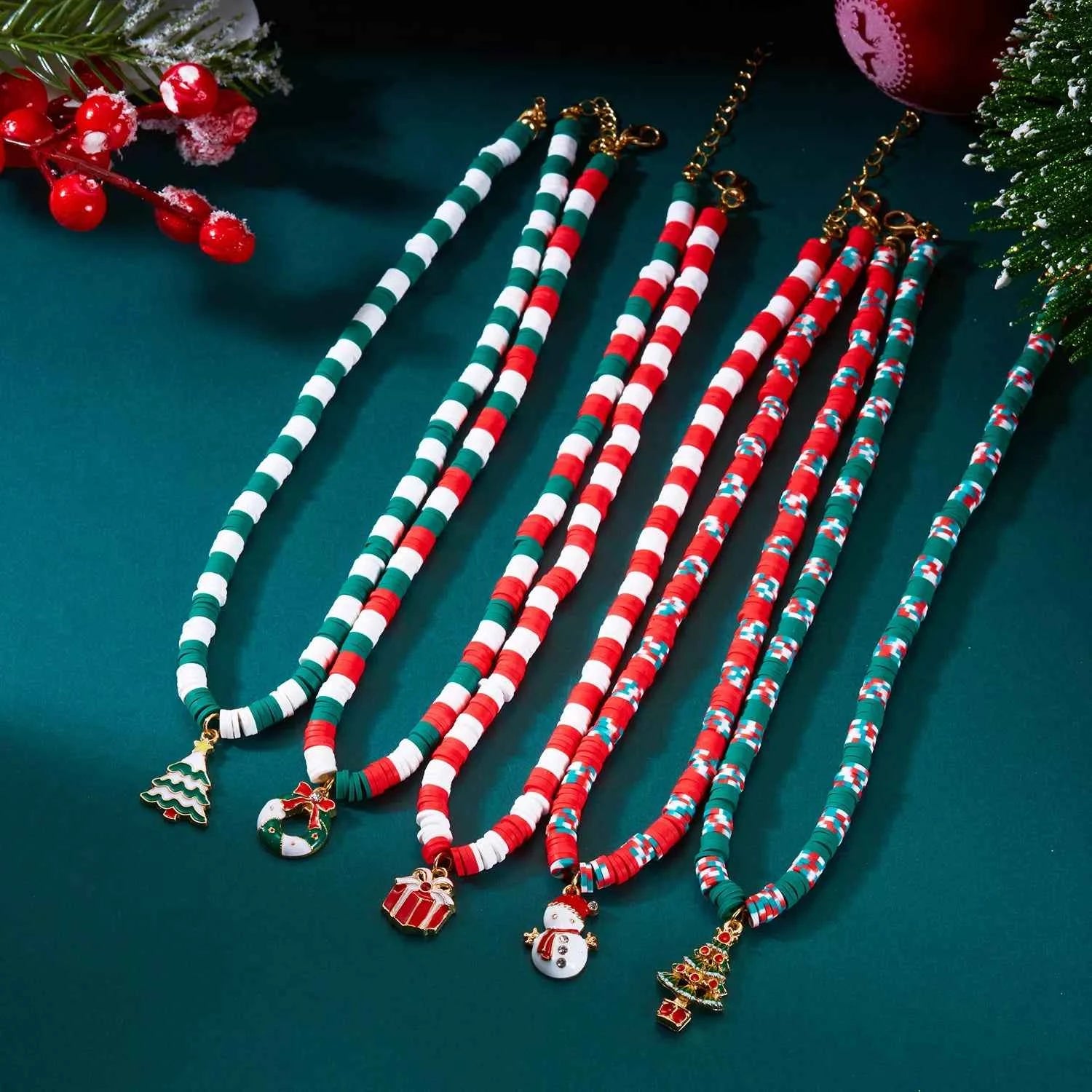 Christmas Pendant Necklace Style A onesize Trendsi