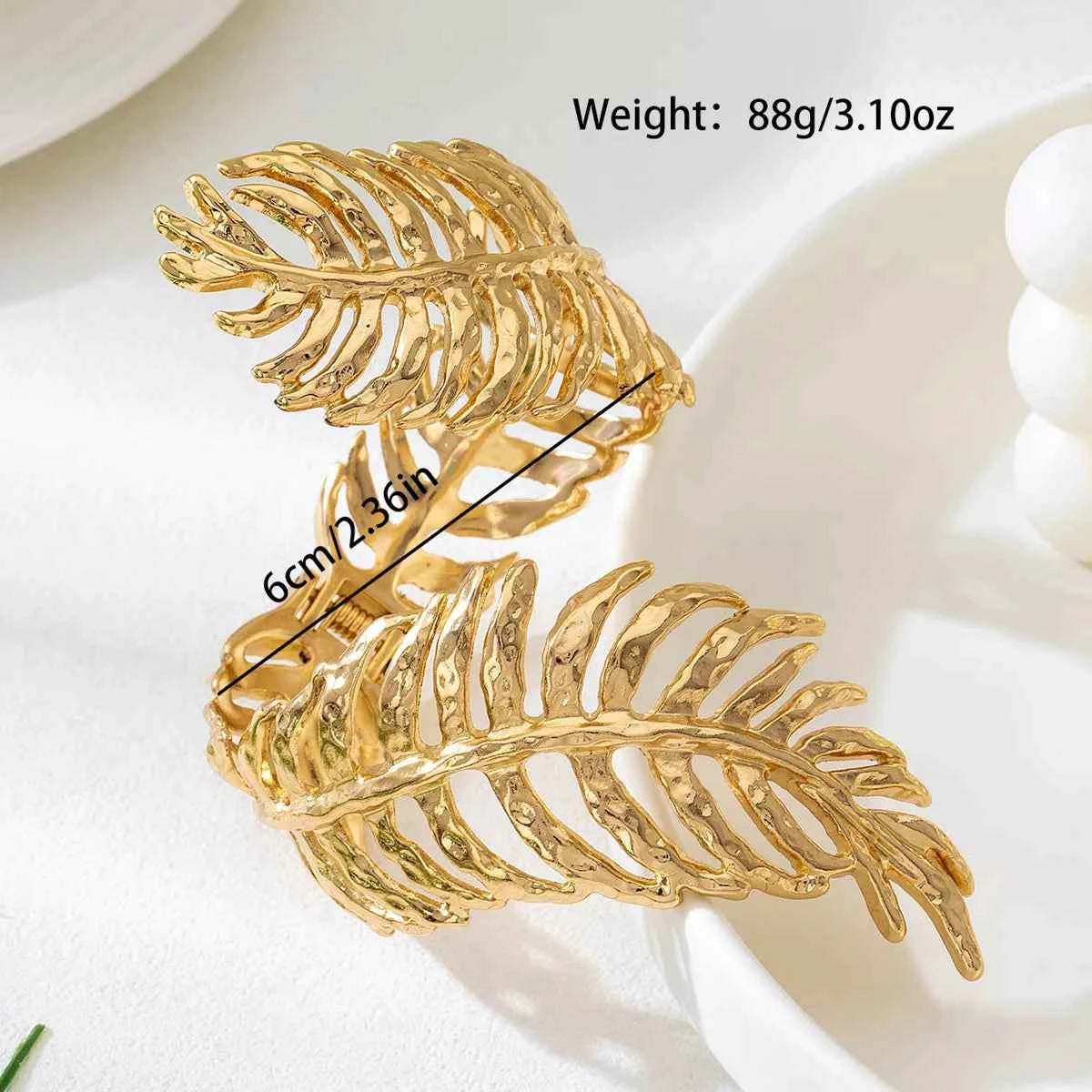 18K Gold-Plated Alloy Leaf Bracelet Trendsi